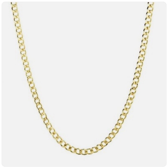 Mayamar Jewelry - MAYAMAR 24K Gold Plated Choice of Length 7.2mm Curb‎ Link Necklace